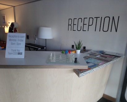 CodeBase reception desk